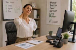 physiotherapy and wellness Caledon addressing postural pain from desk work